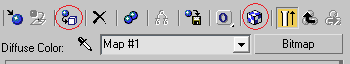 Assign Material to Selection �  Show Standard Map in Viewport 